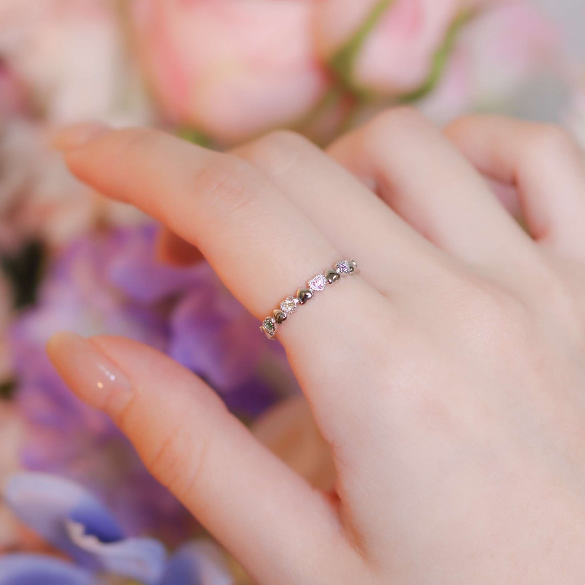 | 925純銀・白金 | 天天開心戒指  | RI0687 |