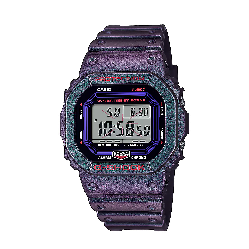 【CASIO 卡西歐】 G-SHOCK DW-B5600AH-6 生存遊戲 虛幻變色 耐衝擊 石英 腕錶 手錶