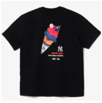 【New Era】★兼用★MLB  CHEERING ICE CREAM T-SHIRTS S] NEW ERA MLB NEW YORK YANKEES HOME CHEERING ICE CREAM T