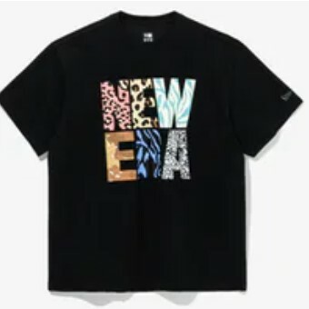[S] NEW ERA OUTDOOR PATTERN MIX T-SHIRT,BLACK, 14179057-BLACK [FINAL SALES] (SNE33)