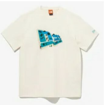 S] NEW ERA ORIGINATOR NE FLAG FISHING T-SHIRT,IVORY