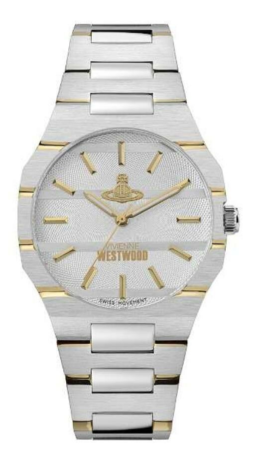 VV294LCGSG Vivienne Westwood 37mm 八角形 灰色錶面 不鏽鋼 錶帶 手錶 (香港行貨)