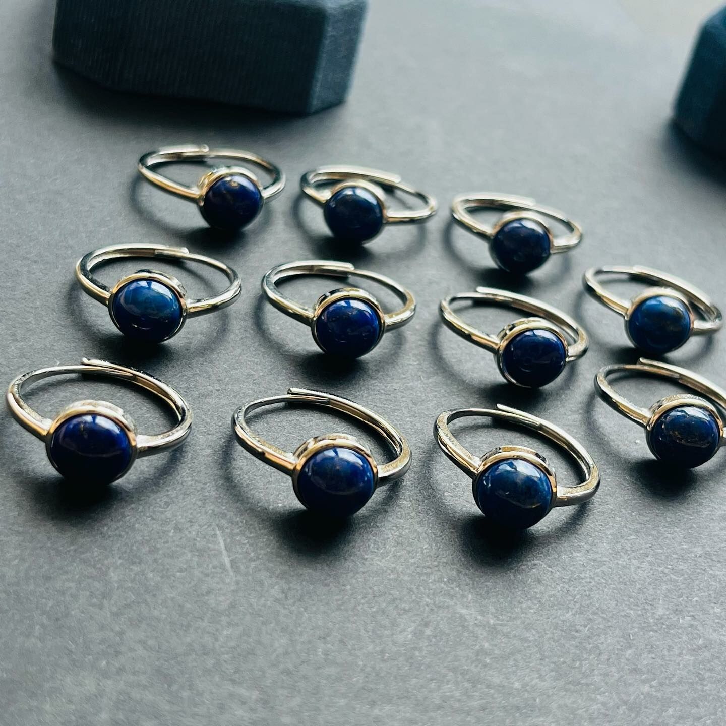 [原石] 青金石 水晶戒指