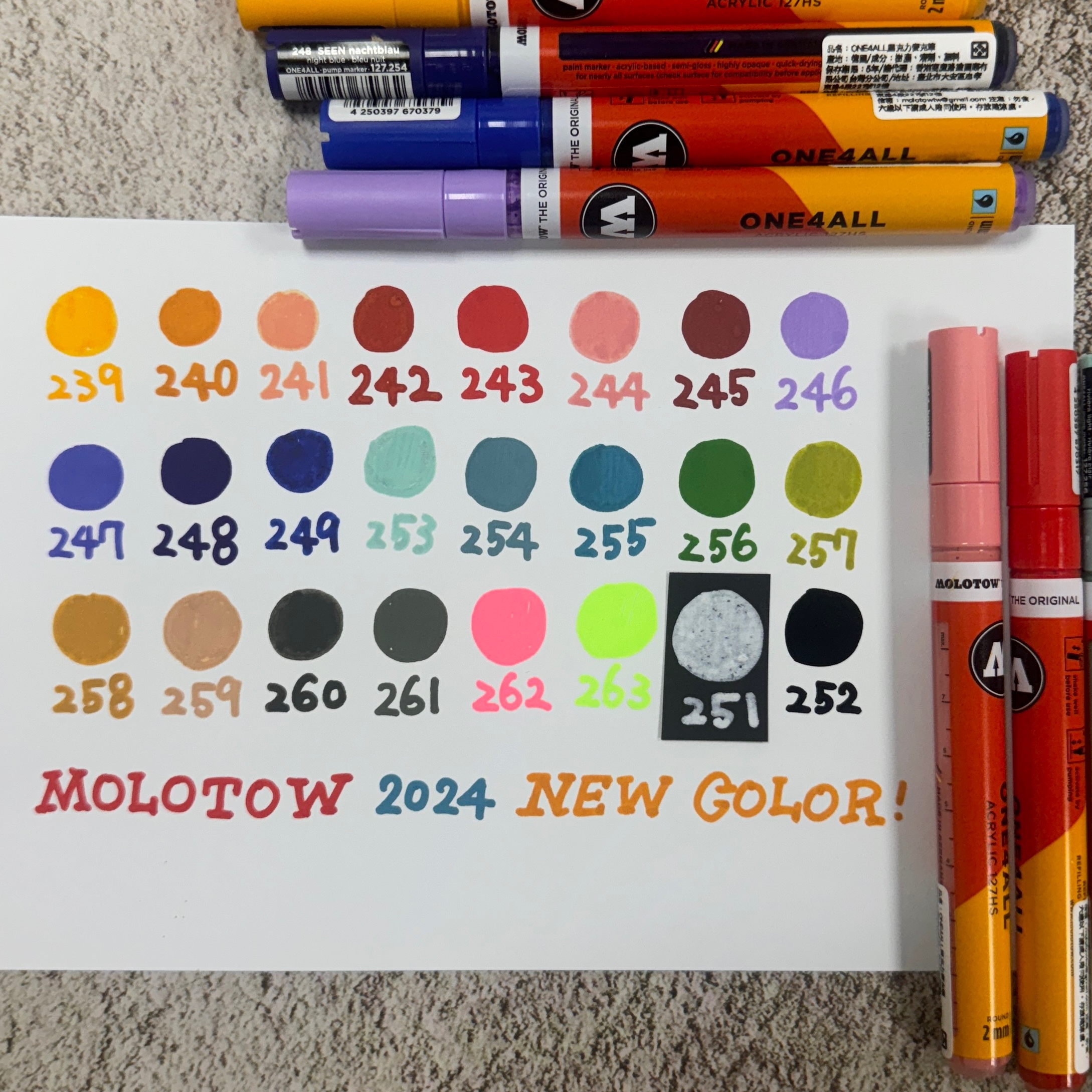 德國 Molotow one4all 壓克力顏料麥克筆 2mm 2024新色！！