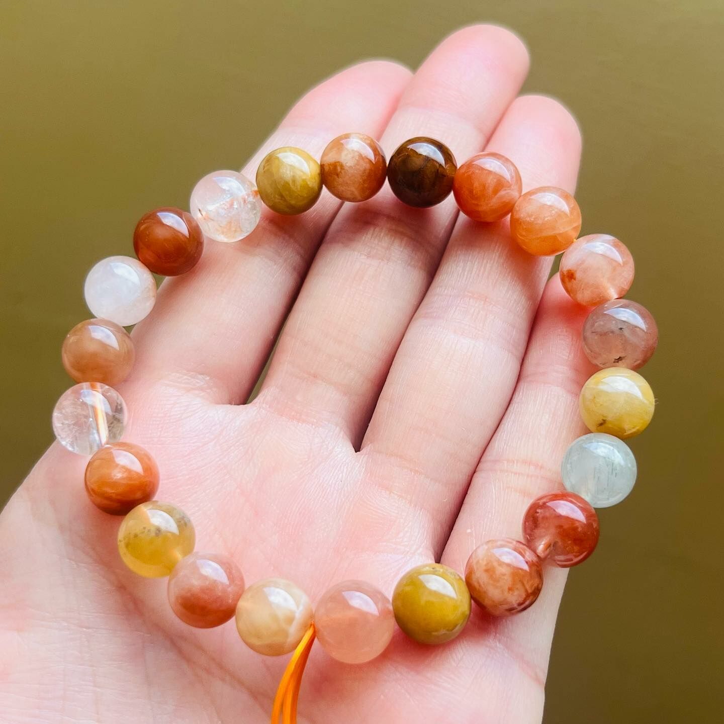 [原石] 彩兔毛 水晶水串