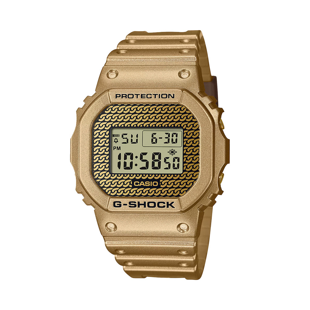 【CASIO 卡西歐】 G-SHOCK DWE-5600HG-1 嘻哈金屬 黑金大哥 耐衝擊 石英 腕錶 手錶