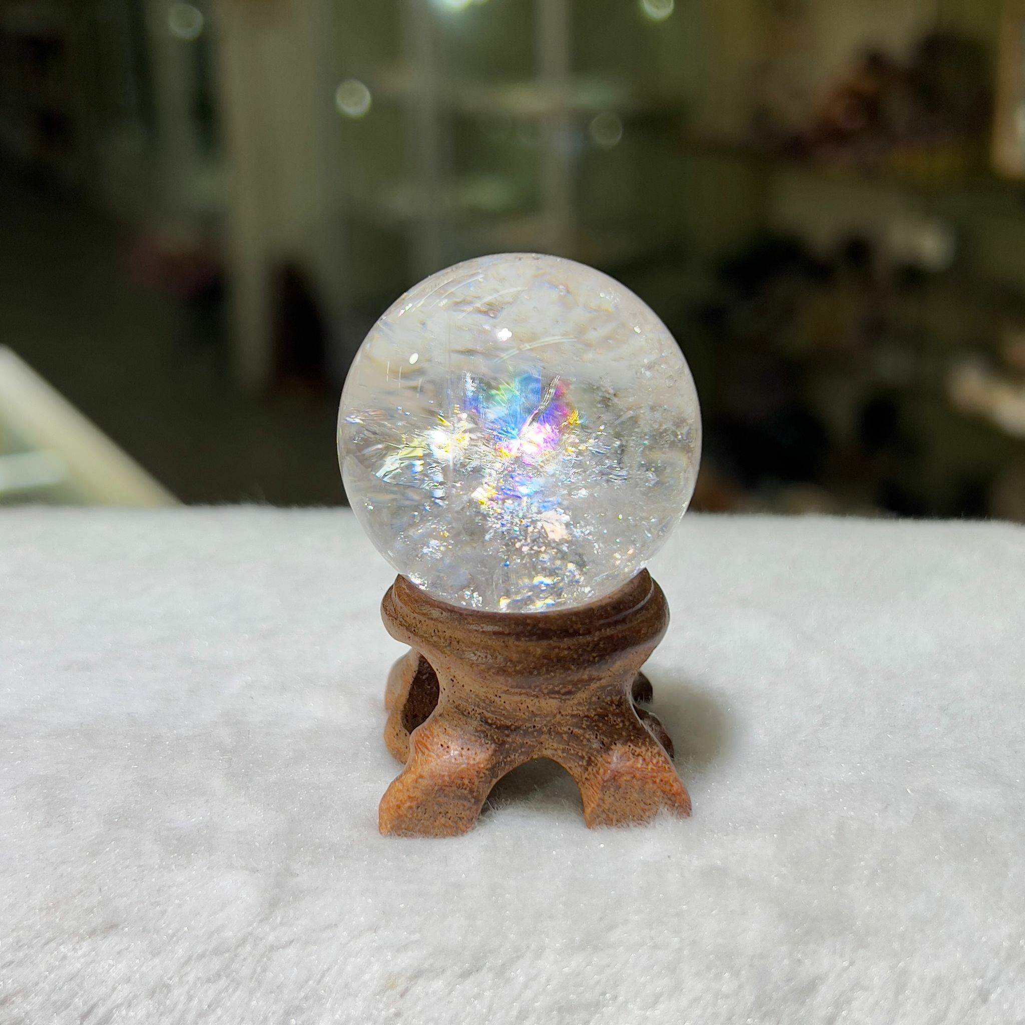 白水晶 球 - 4cm+/- (不連座)