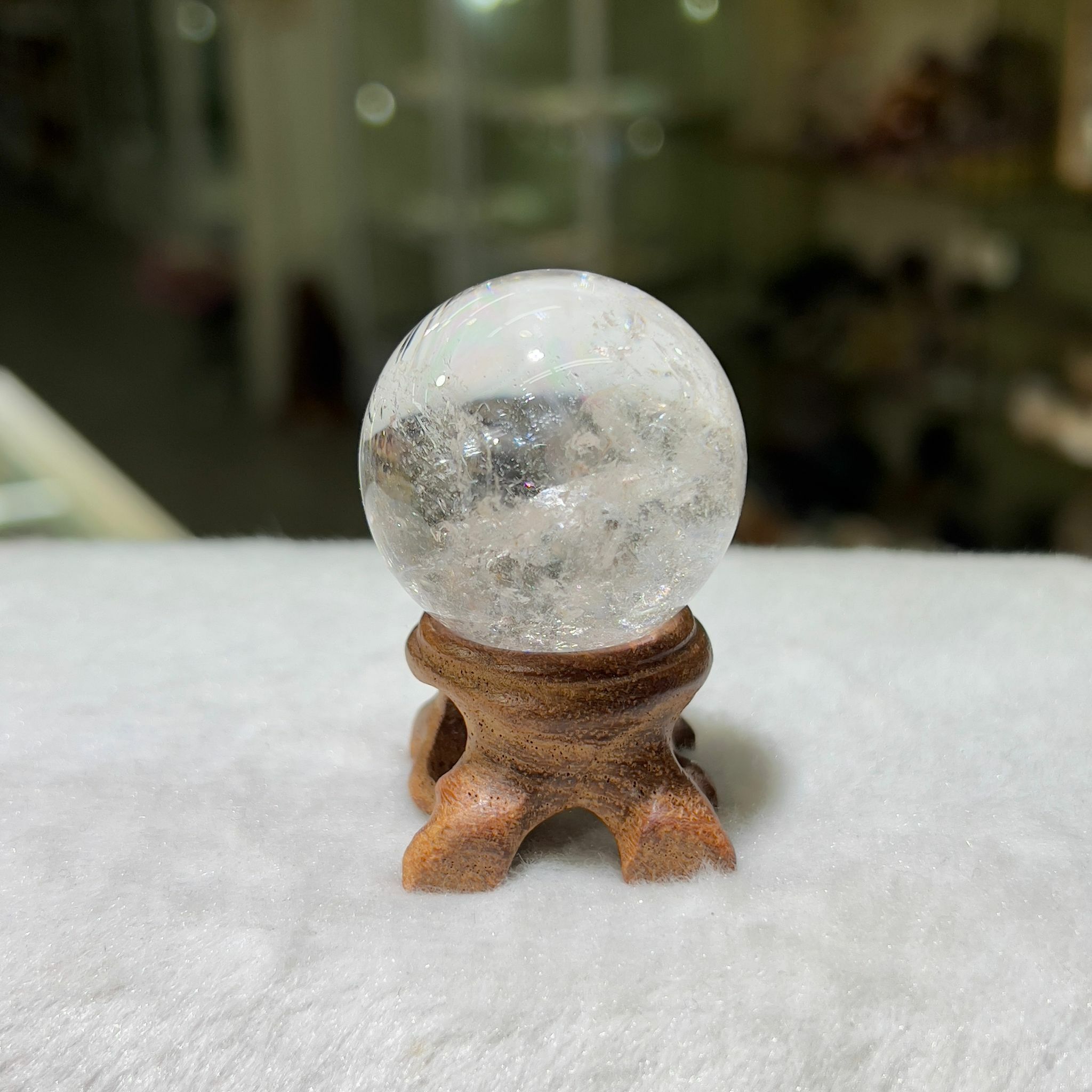 白水晶 球 - 4cm+/- (不連座)