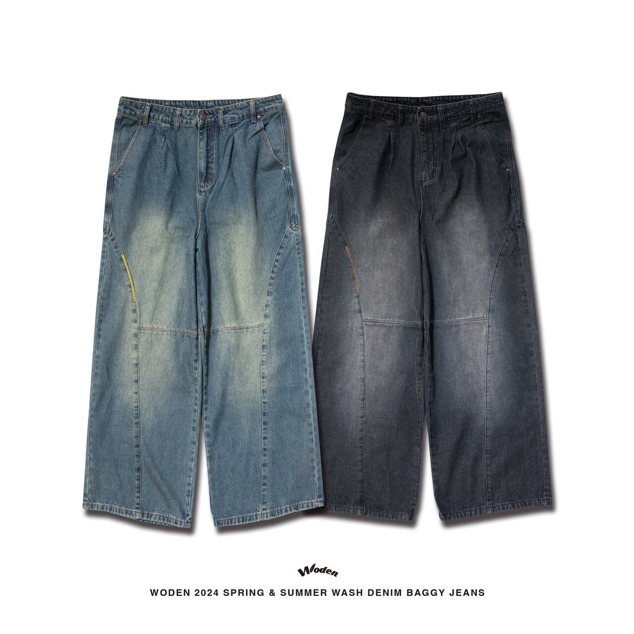 WODEN 2024 Spring & Summer 048 Wash Denim Baggy Jeans