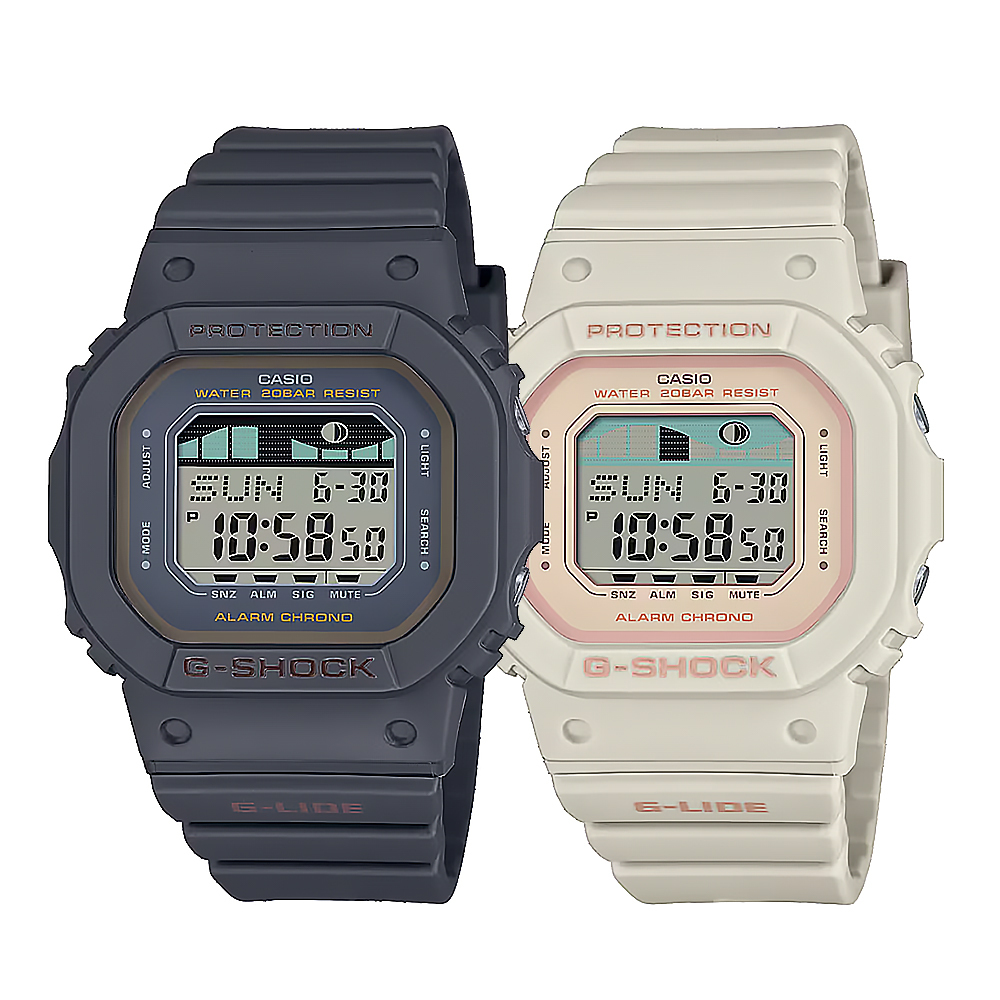 【CASIO 卡西歐】 GShock GLX-S5600 月相潮汐 世界時間 耐衝擊 纖薄環保 運動錶 手錶