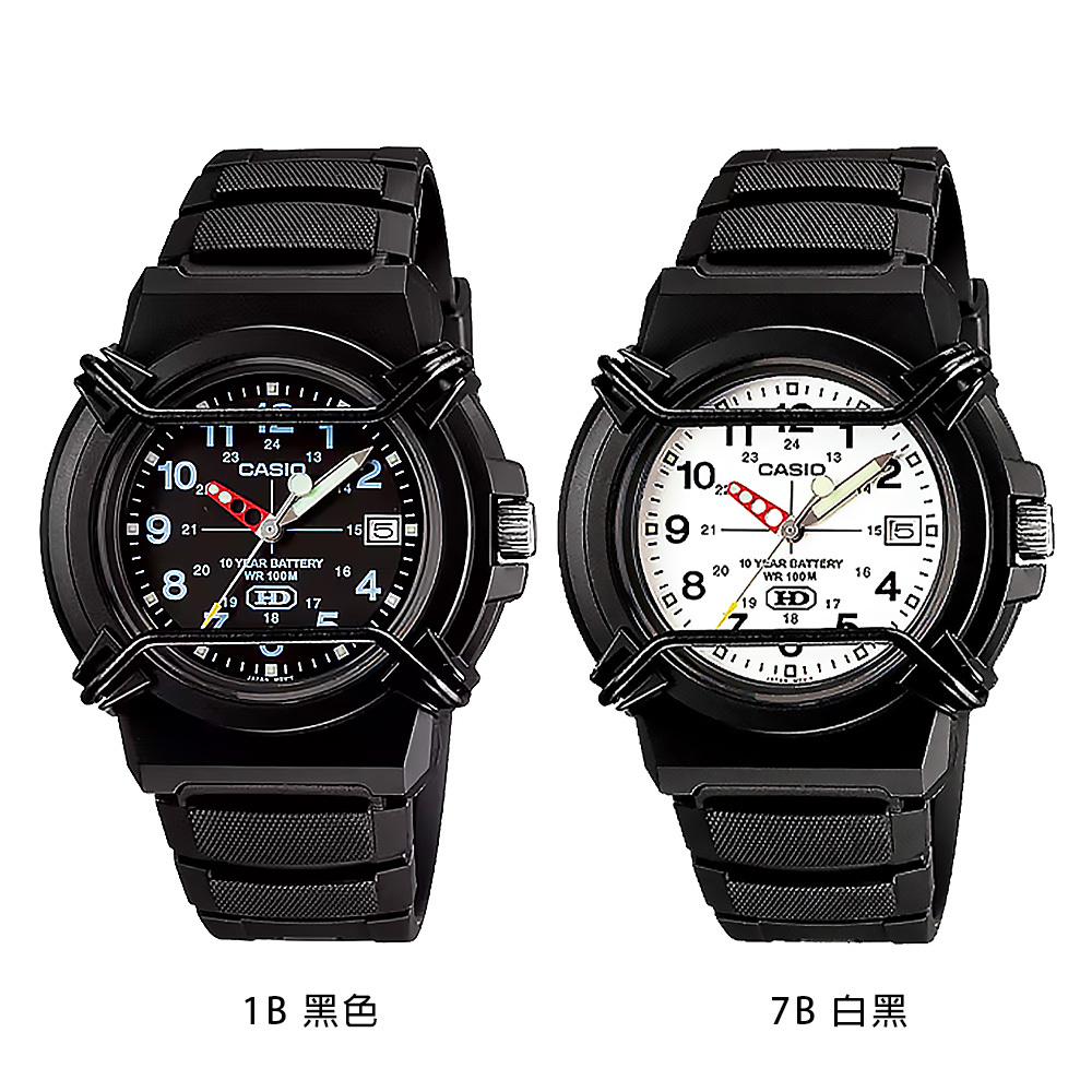 【CASIO 卡西歐】 HDA-600B 軍旅商用 日期顯示 夜光指針 運動休閒 學生當兵 腕錶手錶