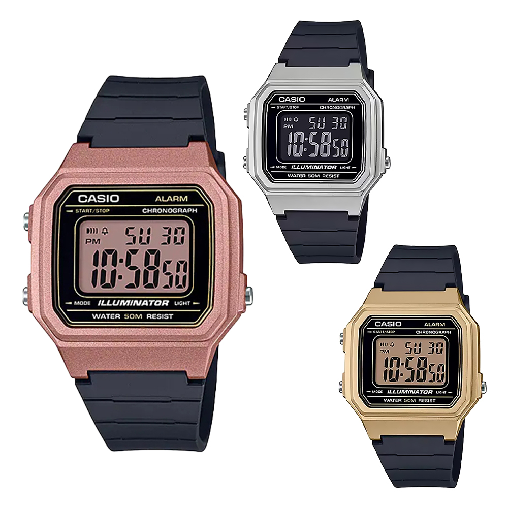 【CASIO 卡西歐】 W-217HM 復古錶 方形錶 運動錶 當兵錶 替代役錶 國軍錶