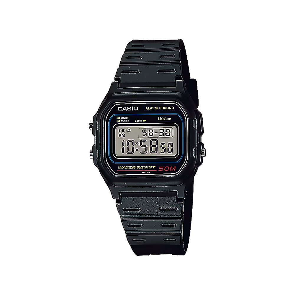 【CASIO 卡西歐】 W-59 自動日曆 日期星期 碼錶鬧鈴 輕鬆休閒 學生當兵 電子錶 手錶