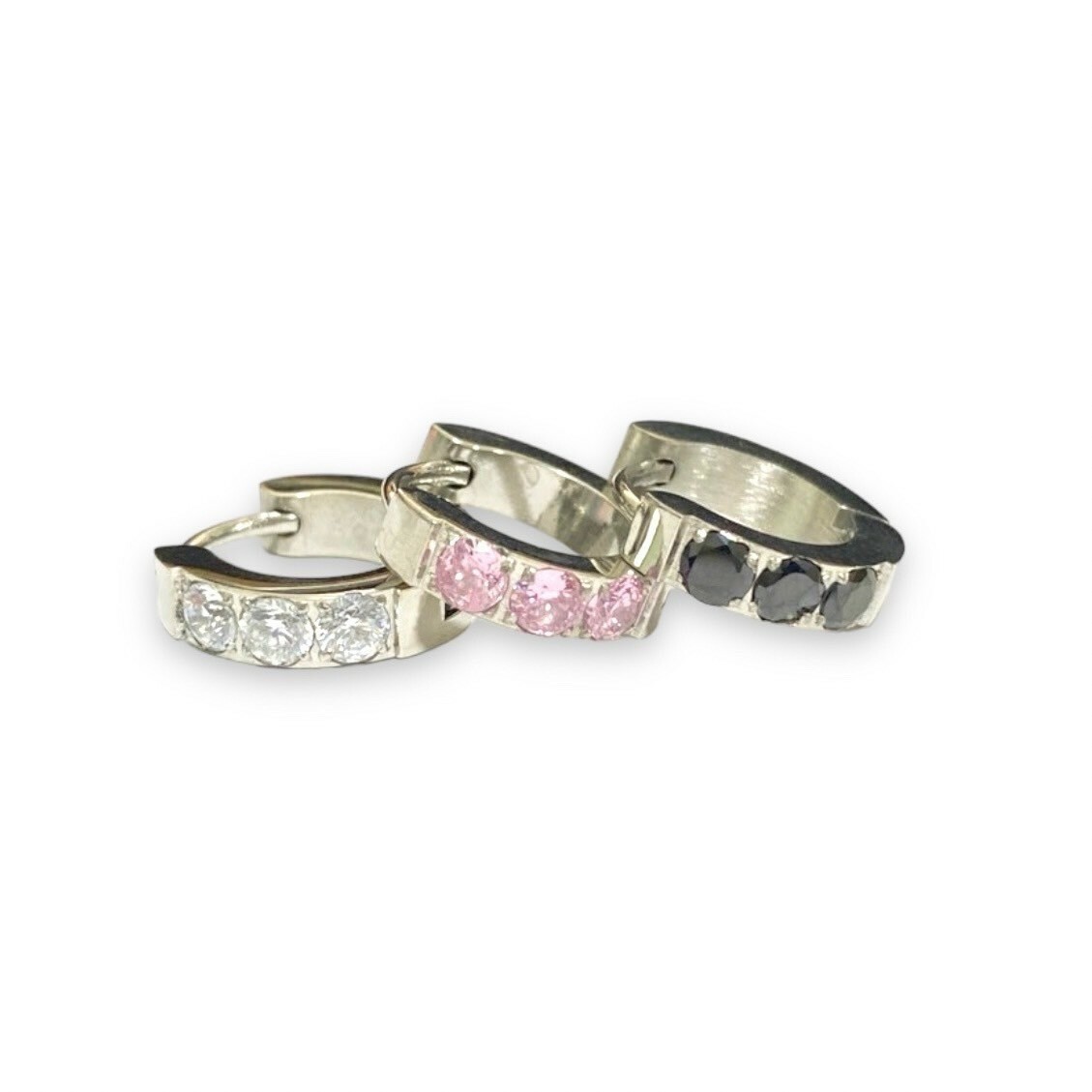 鋼易扣-排列三圓鋯 8M 8色(單支價)