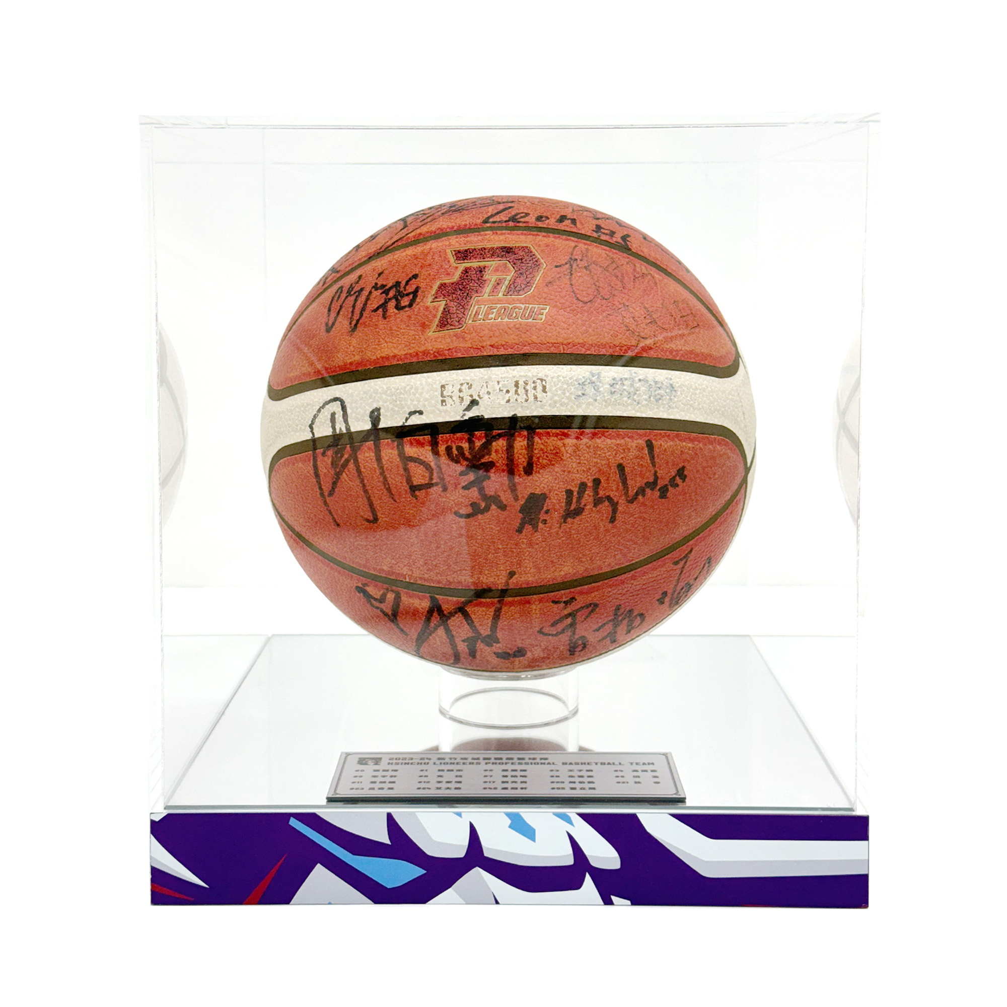 23-24 攻城獅全隊簽名實戰籃球