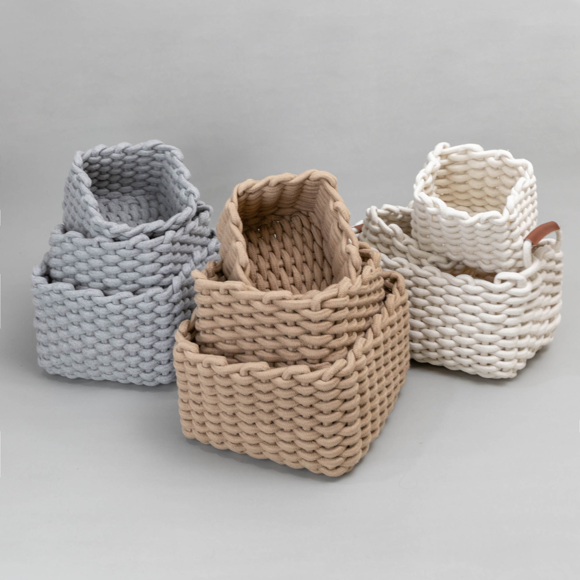 編織收納籃/玩具收納(白) - LeapSelect