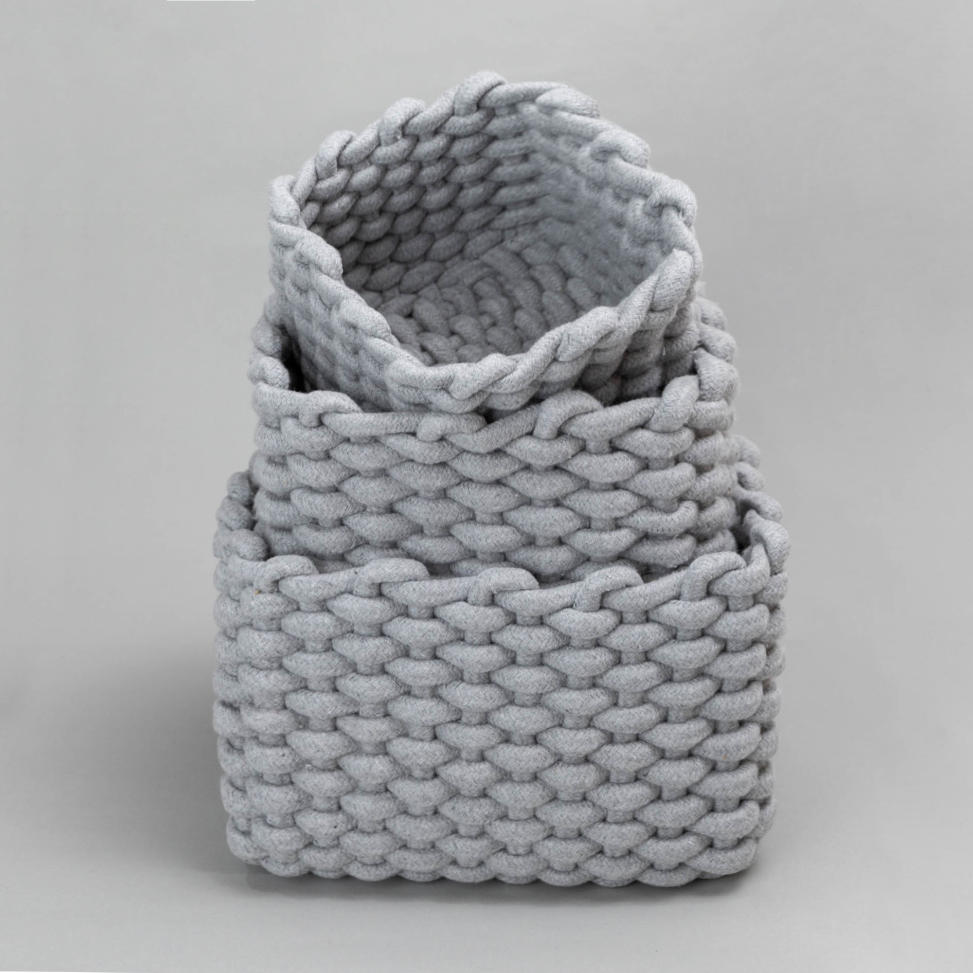 編織收納籃/玩具收納(霧灰) - LeapSelect