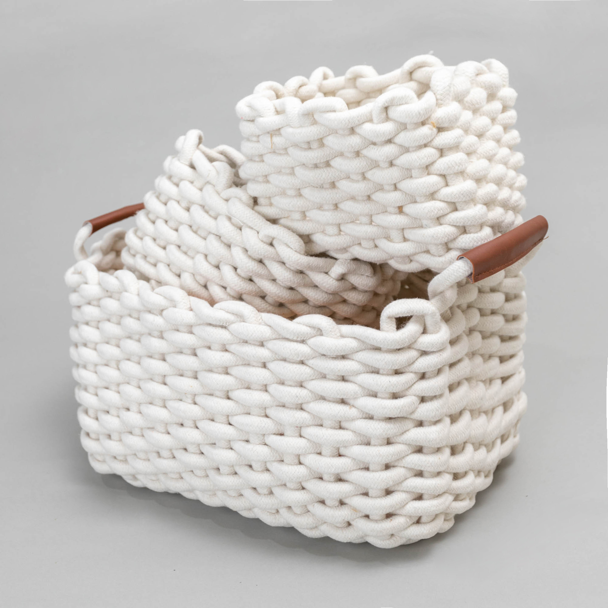 編織收納籃/玩具收納(白) - LeapSelect