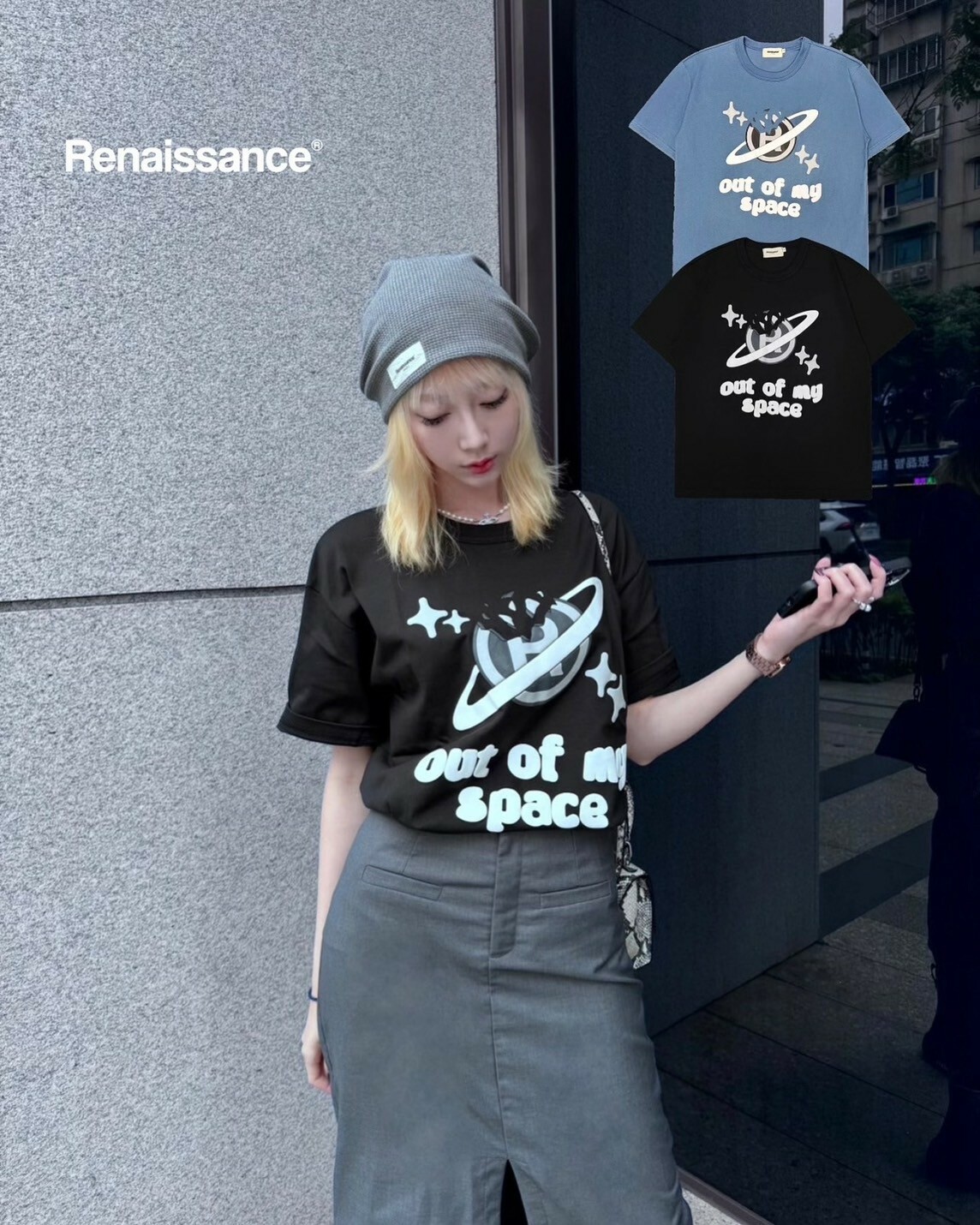 RENAISSANCE 限定款 立體發泡 土星Logo 星球R短袖 T 發泡字體 ‘’ Out Of My Space Tee ‘’
