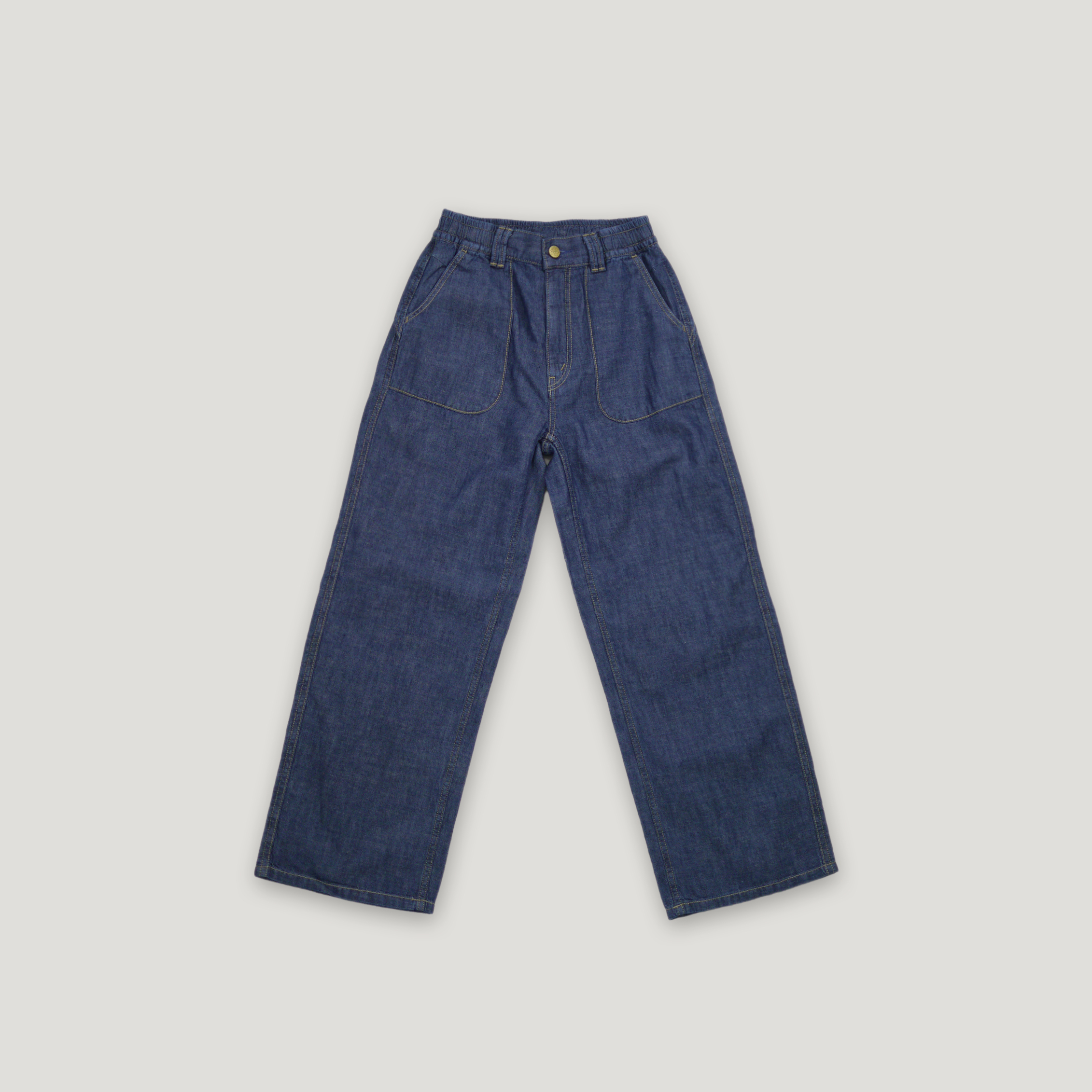 J.P.L. 高腰亞麻丹寧貝克褲 ╭ 2色 ╮