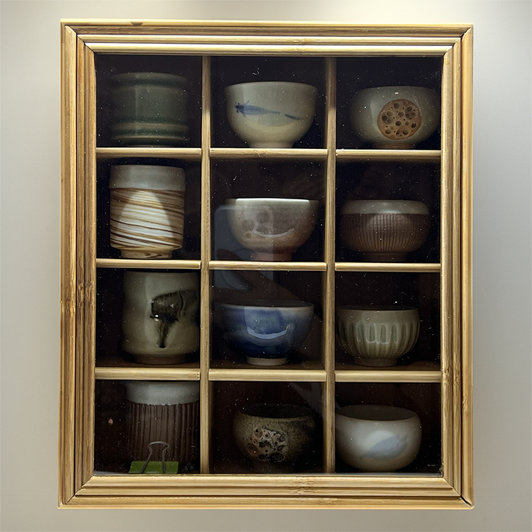 INCENSE.TEA HOUSE】李明松老土工作室手拉胚十二杯組附木盒