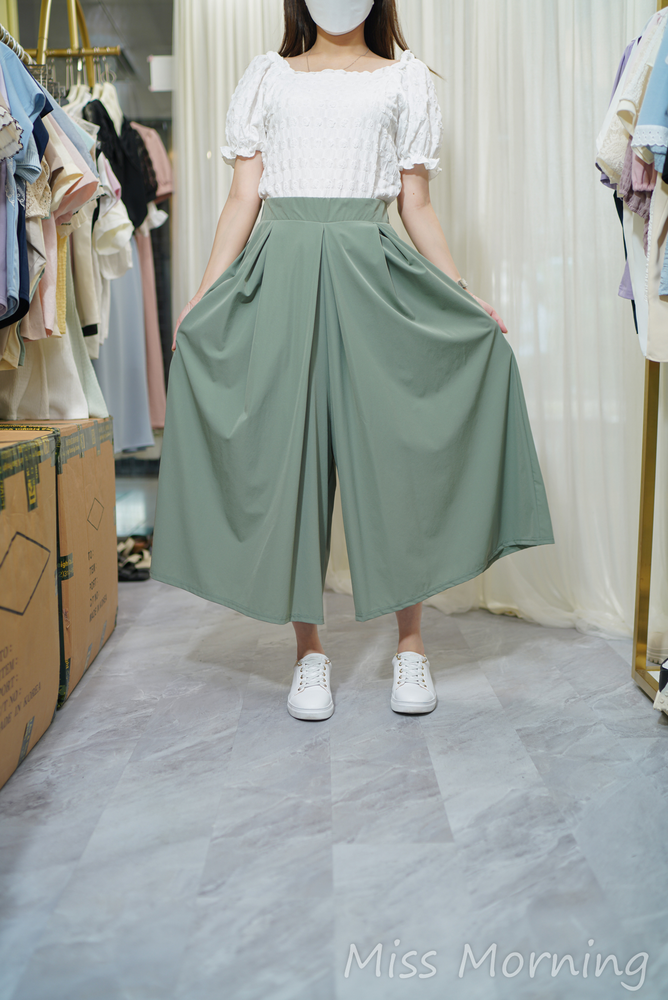 方領款上衣(14024)&顯瘦裙褲(33774)