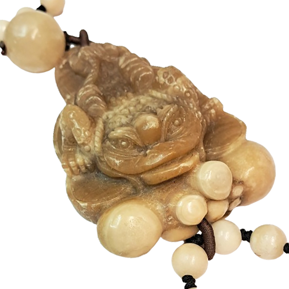 招財蟾蜍龍宮舍利巧雕項鍊A36【十方】131750