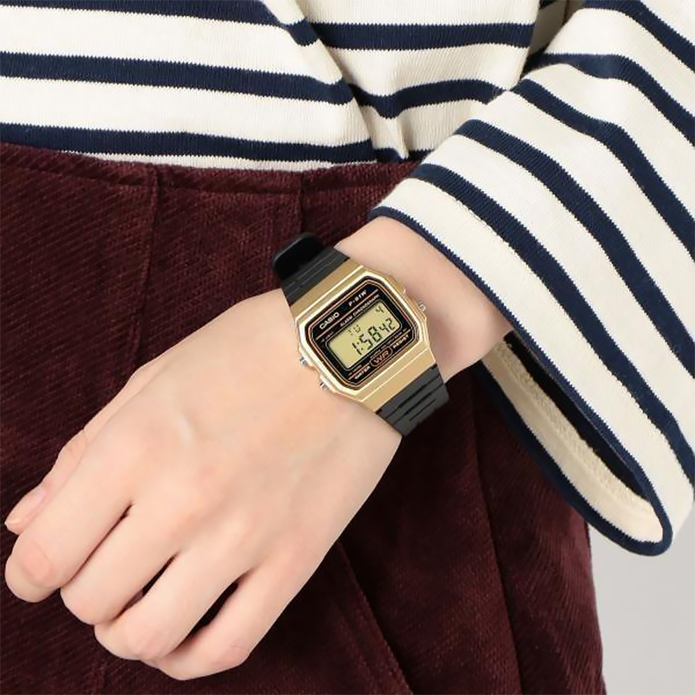 【CASIO 卡西歐】 F-91WM 經典不敗 方形復古 生活 計時碼錶微光照明 運動旅行 橡膠 電子錶 手錶