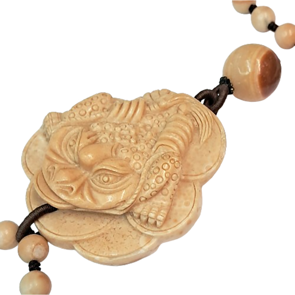 招財蟾蜍龍宮舍利巧雕項鍊A36【十方】131756