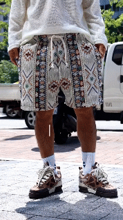 納瓦荷圖案民族風短褲