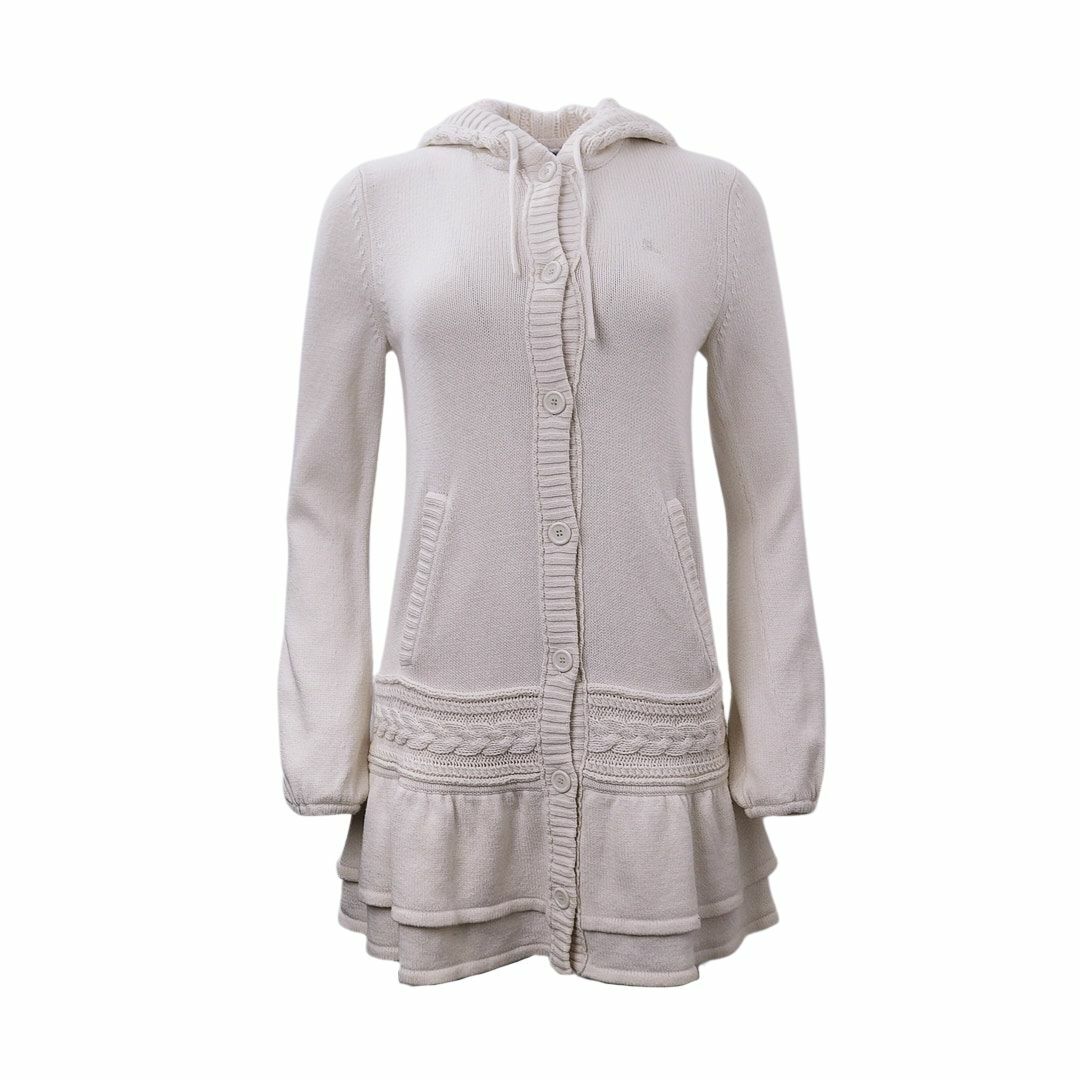 BURBERRY PRE-OWNED BLUE LABEL HOODED LONG CAR 38 E13524 BURBERRY PRE-OWNED BLUE LABEL HOODED LONG CAR 38 E13524