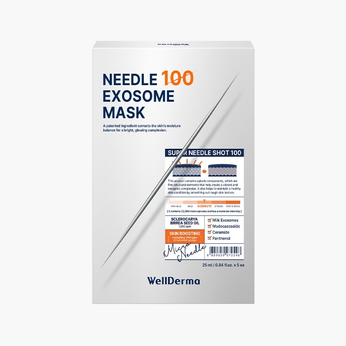 WellDerma 外泌體微針100面膜 Needle 100 Exosome Mask 25ml*5ea