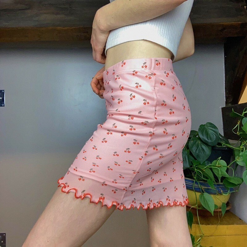櫻桃雪紡短裙