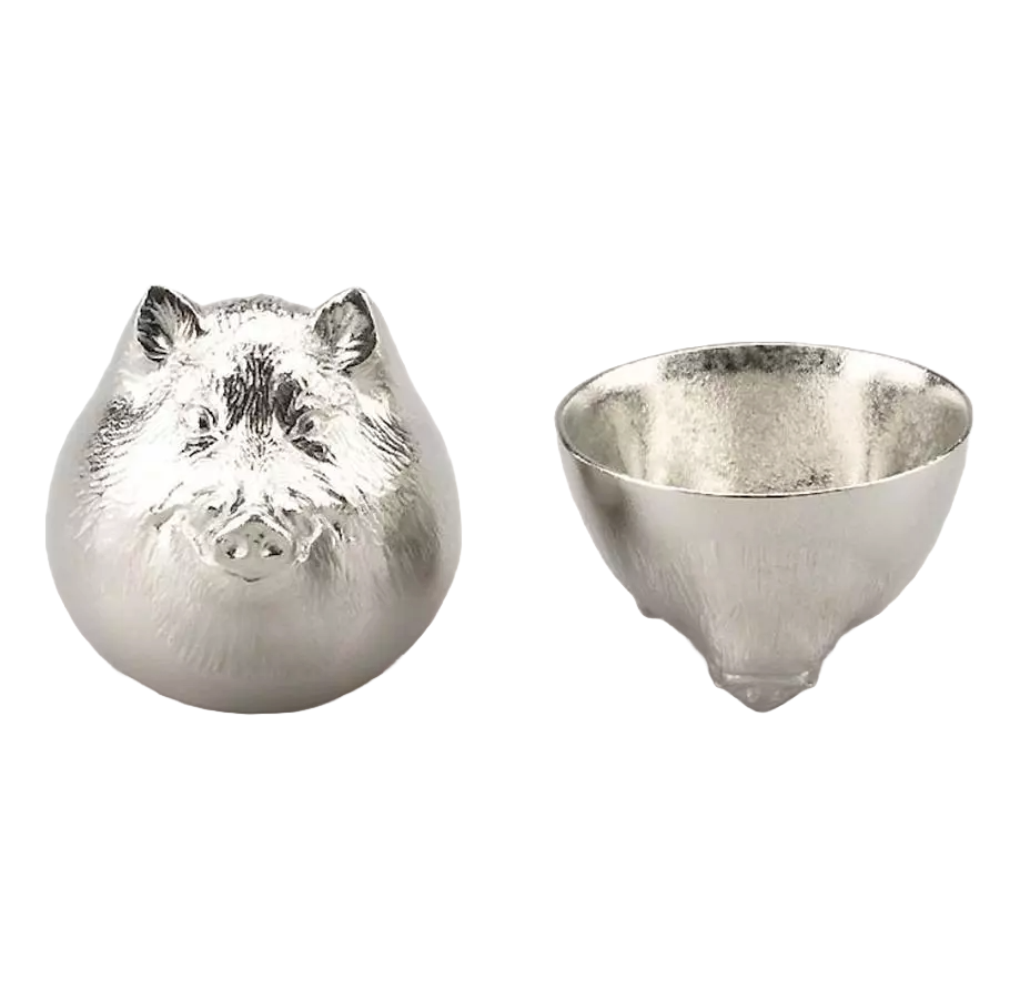 【能作 Nousaku】【純錫】【豬】【亥】【12生肖造型酒杯】【日本富山縣】