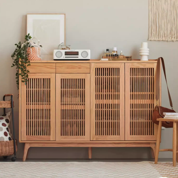 聖羅納實木格柵鞋櫃 SLN-H9091 SLN-H9092