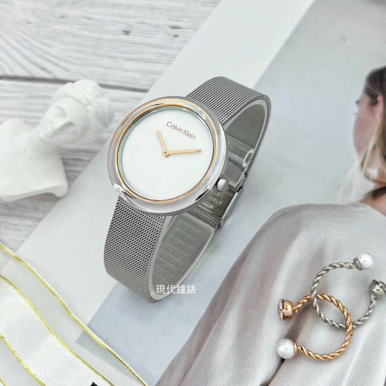 【CALVIN KLEIN】美型漩渦腕錶 CK25200011 34mm 現代鐘錶