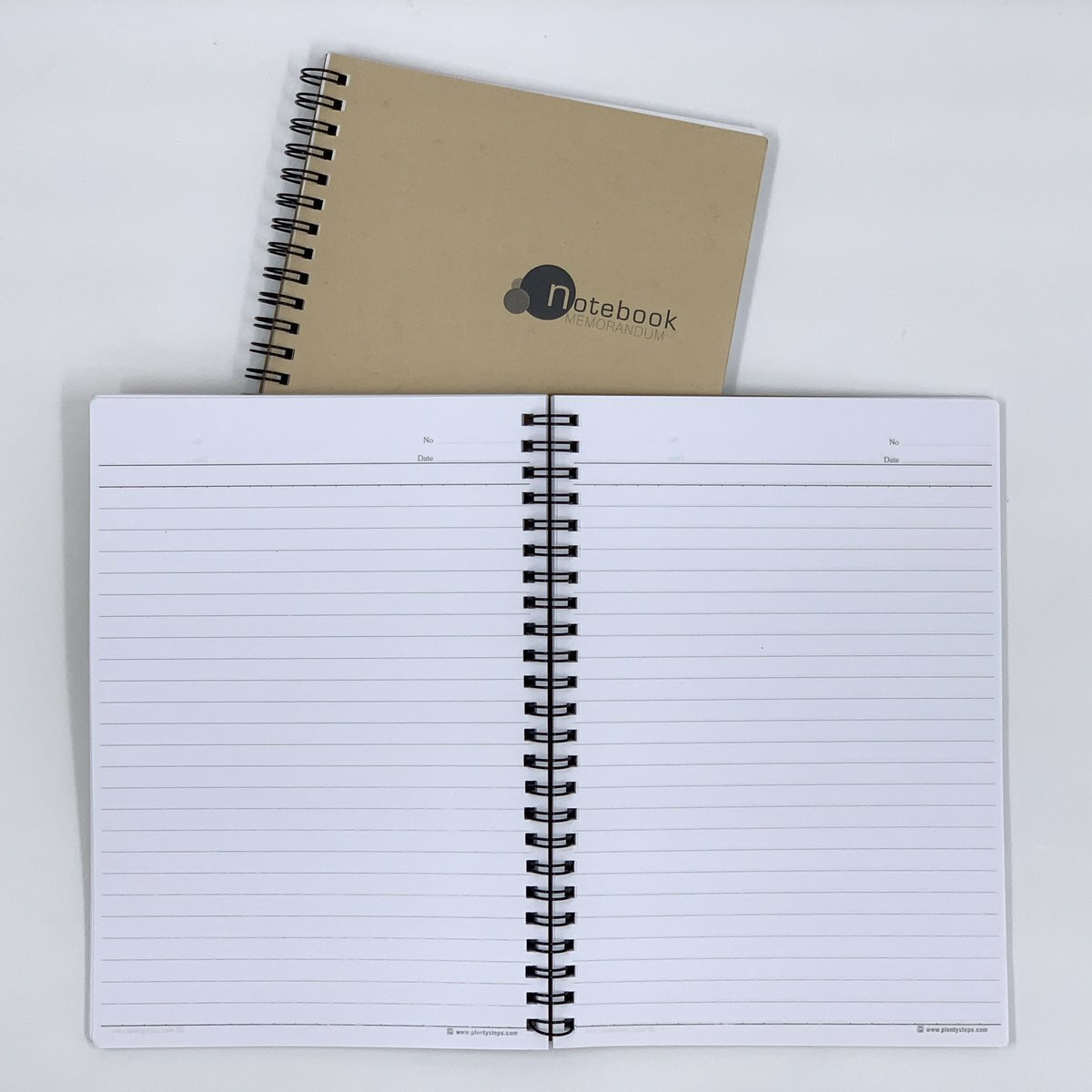 #32158R A5 雙線圈膠面牛皮筆記簿(80張) - 1本