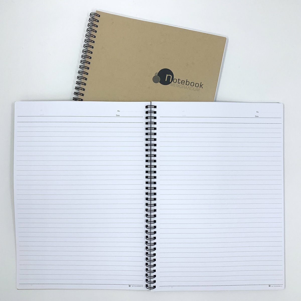#30158R A4 雙線圈膠面牛皮筆記簿(80張) - 1本