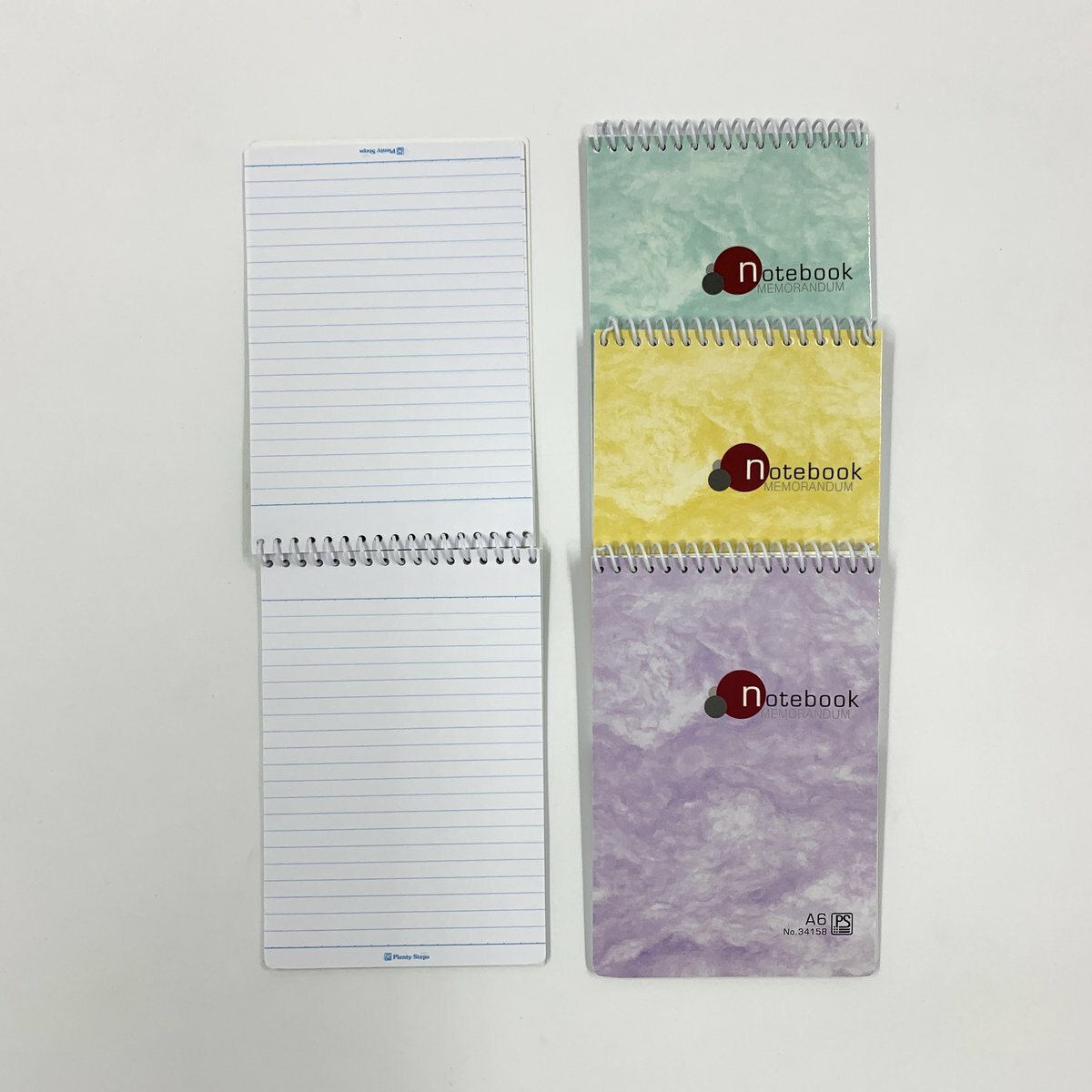 #34158 4"x6" 螺旋圈裝筆記簿(頂圈) - 1本 ※封面顏色隨機發