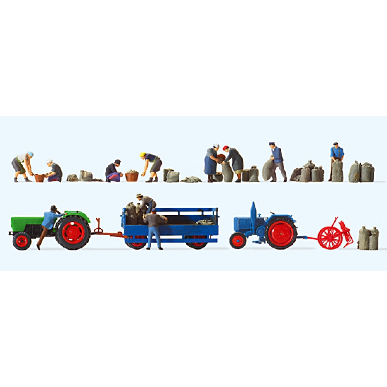 Preiser 13008 HO規 鄉村馬鈴薯收穫