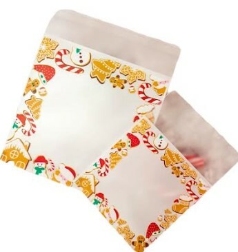 [ 包裝材料 ] 自黏袋 聖誔餅乾 (10X10cm) 原裝100入/包