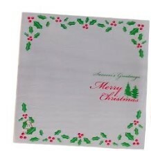 [ 包裝材料 ] 自黏袋 聖誔花圈 (10X11cm) 原裝100入/包