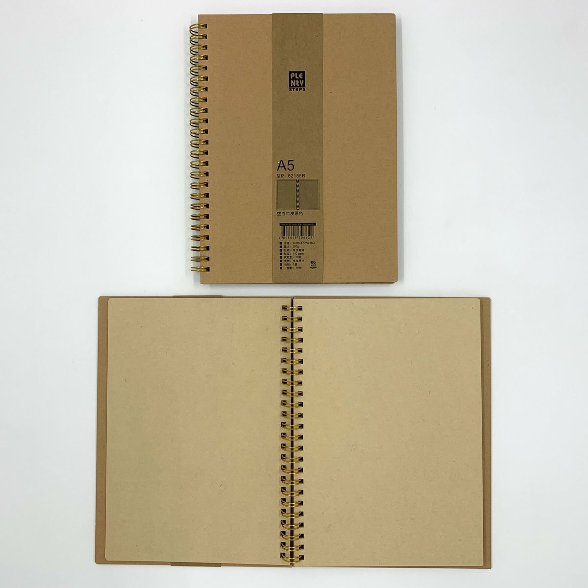 #62155R A5 特厚面 雙圈牛皮筆記簿 - 1本