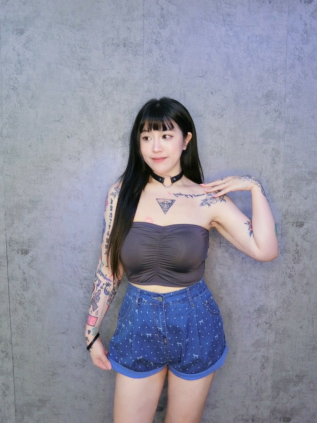 涼感胸抓皺圓杯平口背心