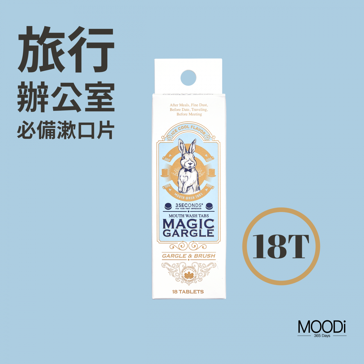 【Magic Gargle】 [2盒裝] 3 Seconds清新口氣漱口片(旅遊|攜帶用) - 薄荷味