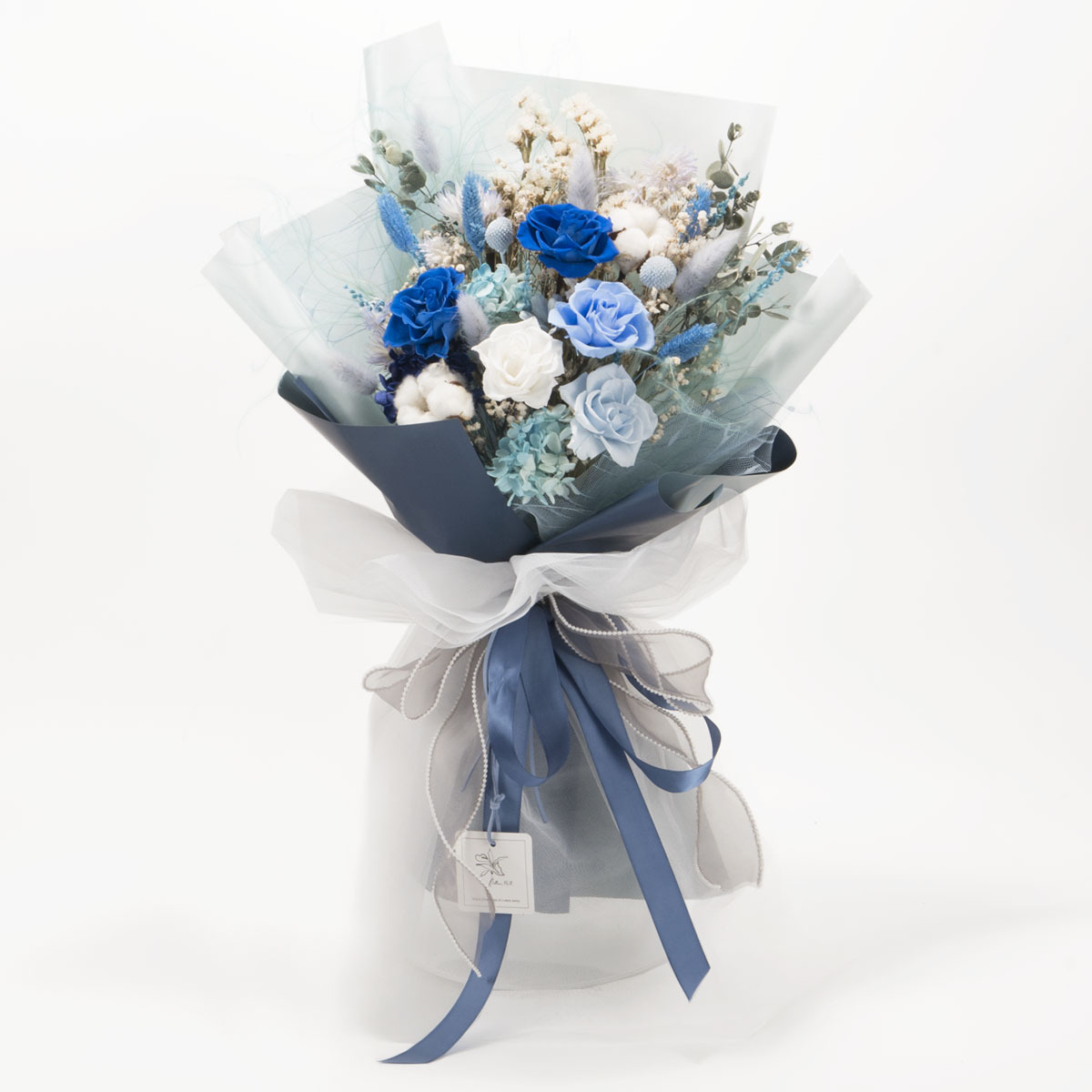 【深邃如海】5朵永生玫瑰花束