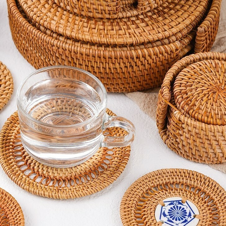 《4406》越南秋藤編織隔熱杯墊