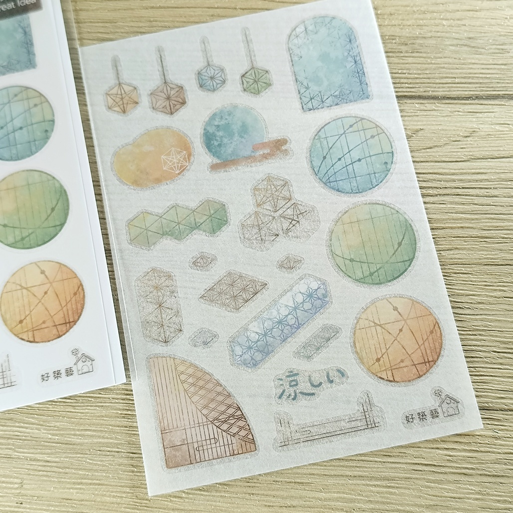 好築藝 ．日式窗花調色盤 樂/凉 轉印貼紙