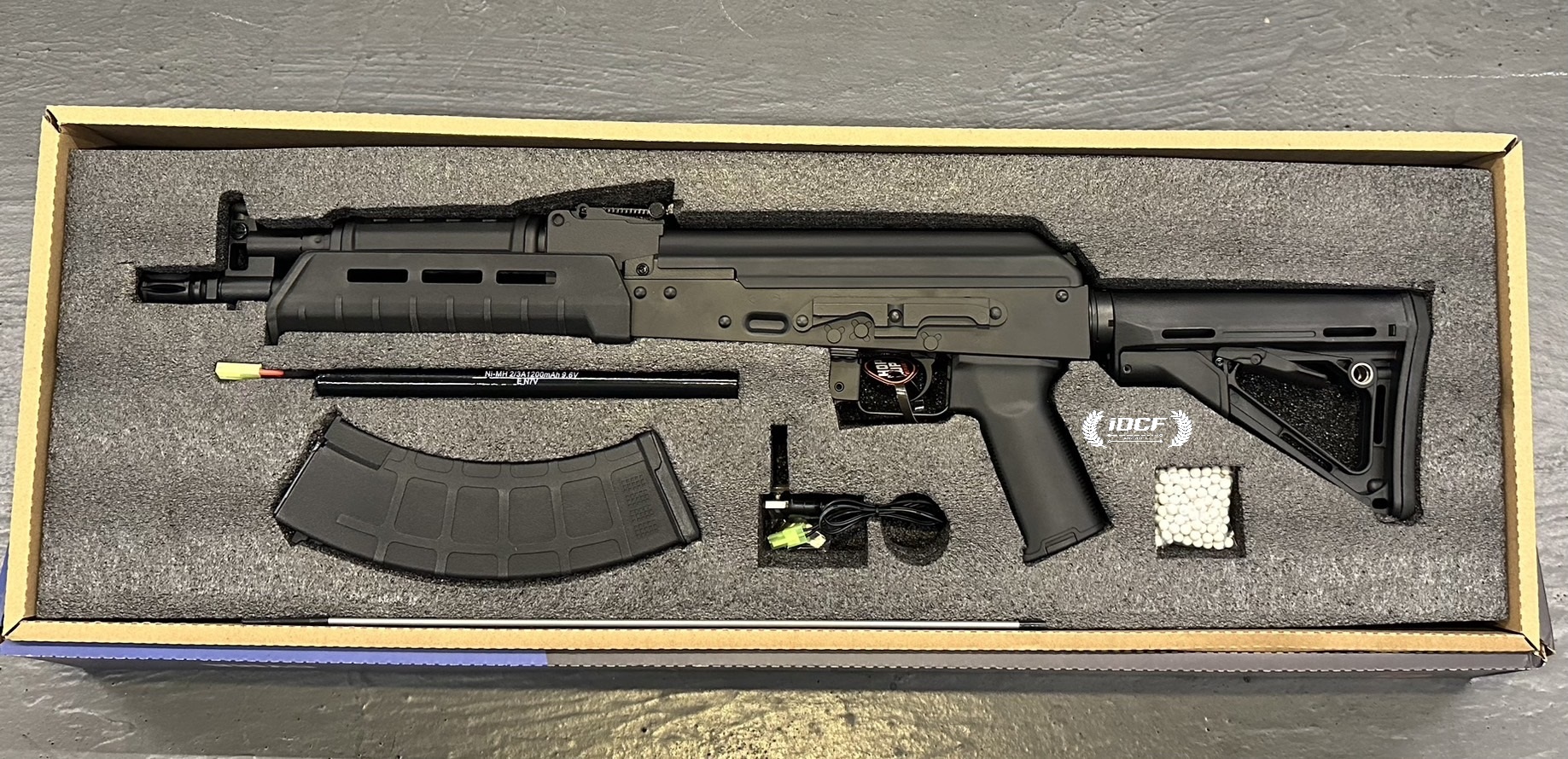 Cyma司馬AK74Keymod戰術版伸縮托AEG電動槍CM.077F, image size:1837x890