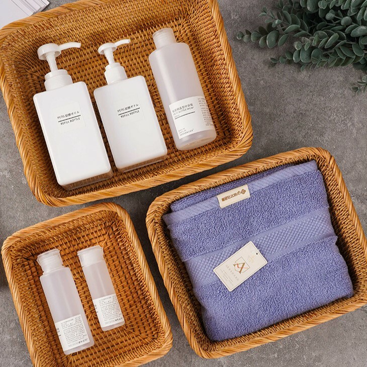 《4407》越南秋藤編織梯形收納籃